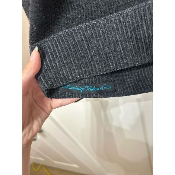 Robert Graham 100% Soft Wool V-Neck Men''s Gray Sweater Size XL - Picture 4 of 11